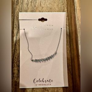 Next LC Lauren Conrad necklace silver tone with rhinestones.  16 in